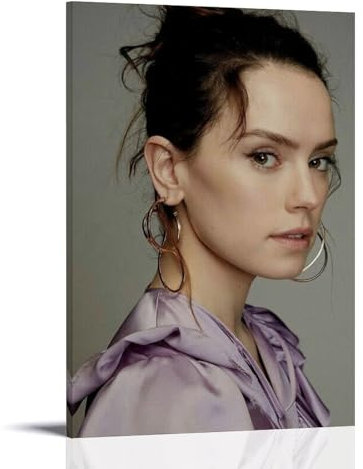 EVMILA Daisy Ridley Star Poster, dekoratives Gemälde, Leinwand-Wandposter und Kunstdruck, modernes Familienschlafzimmer-Dekor-Poster, 60 x 90 cm