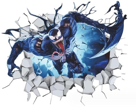 3d Monster Venom Wandtattoo Cartoon Anime Avengers Allianz Wandtattoo Kinderzimmer Selbstklebende Pvc Dekorative Aufkleber 40.48cm