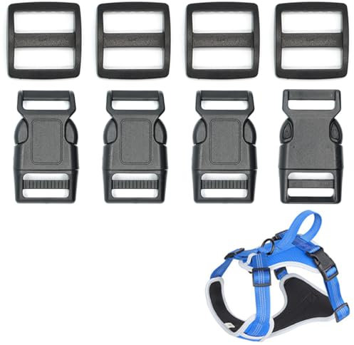 GNHG 4 Stück Steckschnallen für 25 mm Breite Gurtbänder,Fahrradhelm Verschluss,Steckschnallen Klickverschluss,Rucksack Schnalle Ersatz,Ersatz Steckverschluss,Rucksack Gurtschnalle