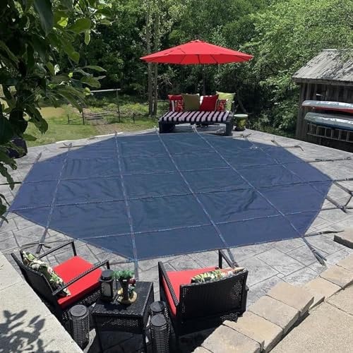 Telo Copertura Piscina Copertura Della Rete di Sicurezza per Piscina All'aperto Rotonda, Copertura per Piscina Resistente e Ispessita per Piscina Interrata, Dimensione Personalizzata Della Rete per Fo