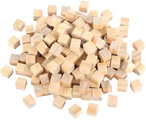 500 Stück Holz Würfel 10mm Kleine Holzwürfel Natürliche Blanko DIY Holzblöcke Holz Quadrat Holzklötzchen zum Basteln Holzquadratblöcke Holzklötze für DIY Malen Handwerk Dekoration Zahlen (10mm)