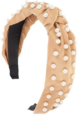 Housoutil Chic Damen Knot Haarband Mit Perlen Für Festliche Anlässe Dekorative Haaraccessoires Für Partys Familienfeiern Und Besondere Ereignisse Aus Hochwertigem