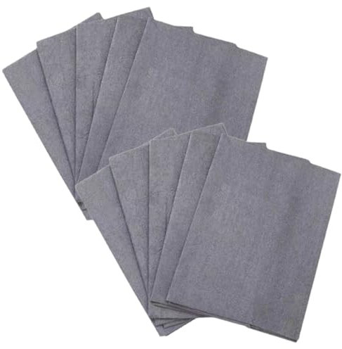 CJZZ Paño De Limpieza Mágico, 10 Piezas Paños De Microfibra para Limpieza,Bayeta Microfibra,para Limpiar Cristales, Lunas, Espejos y Puertas De Cristal del Coche, 33 x 28 cm, Gris
