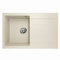 Lavello Decoro 1.0 - Fregadero individual con escurridor, color arena beige - derecho