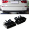 HIPATU 2 Stück Edelstahl Auto Auspuffblende für BMW F10 528i GT 535i F07 Up 550i M, Auto Schalldämpfer Endrohrblenden Auspuffblenden Auspuff Blende Auto Auspuffrohr Ersatz Zubehör,A/Black