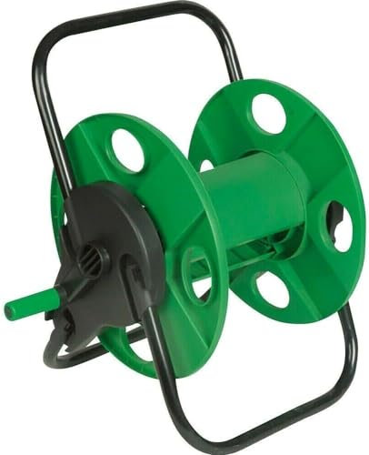 Portable Hose Reel Garden Watering Pipe Free Standing Winder Quality Compact | Lightweight & Portable | Rust Resistant | Easy to Assemble | Storage Organiser - Holds Upto 45m