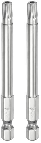 QUARKZMAN 2 Stück T30 Torx Bit Set 1/4 Sechskantschaft 75mm lang S2-Stahl Magnetische Bitsatz manipulationssichere Schraubendreher Stern-Bits mit Loch für Schrauben Akkuschrauber Werkzeug