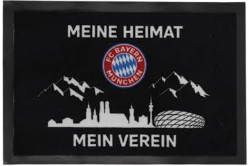 FC Bayern München Fußmatte I Schmutzfangmatte I Meine Heimat Mein Verein I 60x40 cm