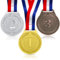 3 Stück Medaillen für Kinder, 6.5CM Gold Silber Bronze Metallmedaille olympische Dekoration, Sporttag, Medaillen mit Band, Halskette für Sporttagspreise, Turnwettbewerbe, Partygeschenke