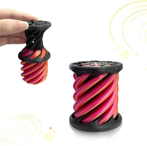 Vordpe Spiral Fidget Spielzeug, 3D Gedrucktes Fidget Spielzeug, Spiralkegel Zahnrad Spinner Zappelspielzeug, für Statue for Desktop Decoration (Kegel)
