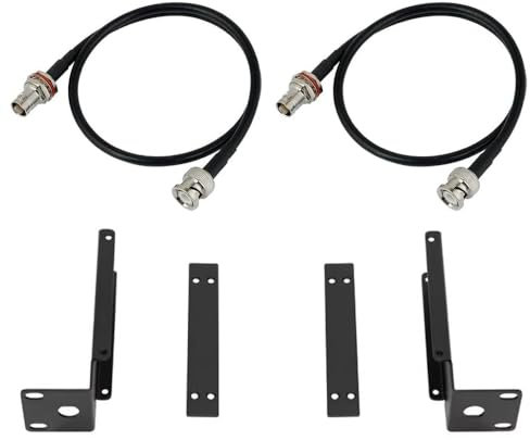 Generice Replacement UA507 Dual Rack Mount Kit for Shure SLX SLX4 Receiver with 2 Extension Cable