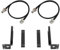 Generice Replacement UA507 Dual Rack Mount Kit for Shure SLX SLX4 Receiver with 2 Extension Cable