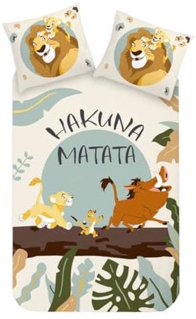 Disney Renforcé Wende Bettwäsche 135x200cm König der Löwen Hakuna Matata The Lion King Simba
