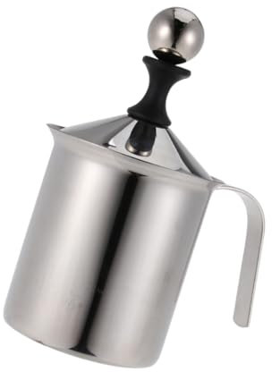 Ciieeo Crema De Leche Espesa Batidora Espuma Leche Manual Acero Inoxidable Ideal Para Capuchino y Café