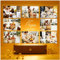 Geschenkfreude personaliserte Acrylglas Bild mit Fotos - Geschenkideen zum Vatertag - Vater Kind Geschenk - Papa Bilderrahmen mit LED Beleuchtet - Vatertagsgeschenke - Bester Papa der Welt Collage