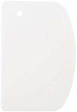 Flexibel Silikon Teigschaber, Groß (13.5×9CM) Mehrzweck Teigkarte Nicht-Stick Teigschneider, Lebensmittelqualität Teigspachtel zum Backen von Brot/Sauerteigkuchen/Pizza, Weiß