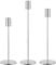 Filltown Silver Candle Holder Set of 3, Candlestick 32/27/22CM, Tall Candle Holder for 3/4 inch Pillar Candle Decorations, Mantels, Weddings, Dinner Parties, Table Centerpieces