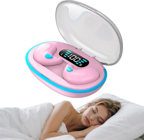 Wireless Bluetooth Invisible Sleep Earbuds Mini Small Sleeping Headphones Noise Cancelling Flat Earphones for Side Sleeping Sleepers Waterproof TWS Hidden Ear Buds for iPhone Android Music Sports Work