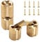 VooGenzek 2 Stücke 8mm Messing Verdeckte Scharnier, Scharniere Kupfer 180° Öffnungswinkel, Unsichtbare Barrel Scharnier, mit 8 Stücke Schrauben, für DIY-Schmuckbox Geschenkbox