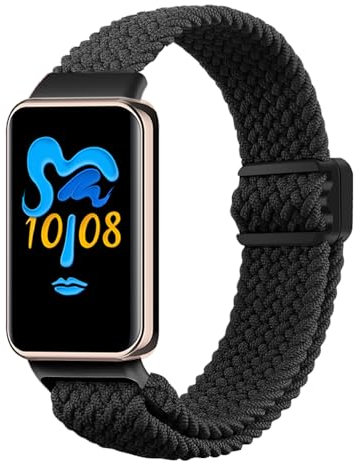 Bdsidy Magnetbänder Armband für Huawei Honor Band 10/Honor Band 9, Verstellbarer Elastischer Sportarmband Nylon Armband für Honor Band10/ Honor Band9 Smartwatch (Schwarz)