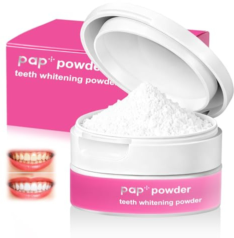 Olisang 50g Zahnaufhellungspulver,Aufhellendes Zahnpulver,Zahnrestauration Pulver,Bleaching Zähne gegen Zahnverfärbunge,Erfrischender Atem,Entfernt Flecken (Rosa)