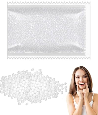 DAFNE Restauraciones dentales temporales, adhesivos para restauraciones dentales, perlas calefactoras (50 g) para rellenar y reparar dientes faltantes o rotos o para unir dientes artificiales