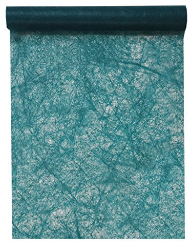Santex Tischläufer Tischband 30cm x 5m Blaugrün - Dekostoff - Dekoration zu Feiern - 3586