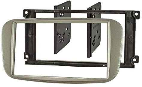 tomzz Audio 2415-090 Doppel DIN Radioblende kompatibel mit Ford C-Max Focus 2 Galaxy Mondeo Silber
