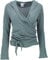 GURU SHOP Wickelshirt, Baumwollstrick Pullover, Wickeljacke, Taubenblau, Baumwolle, Size:M (38)