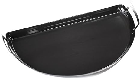 Slow 'N Sear SnS Grills Porzellan Drip 'n Roast Pan für Kugelgrillen, All-in-One Carbonstahl mit schwarzer Porzellanbeschichtung, Tropf- und Bratenzubehör, 55,9 cm Grillpassform