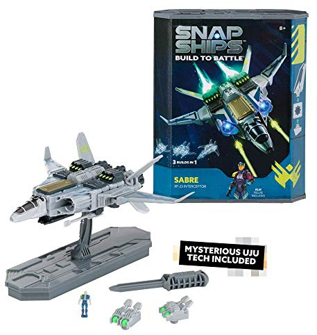 Snap Ships — Sabre XF-23 Interceptor — Construction Toy for Custom Building and Battle Play — Ages 8+