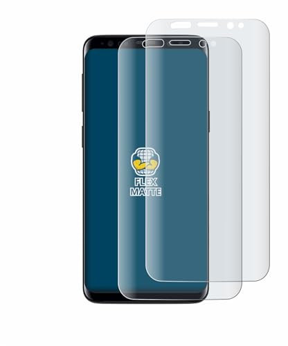 BROTECT Full-Cover Schutzfolie Matt für Samsung Galaxy S9 (2 Stück) - Full-Screen Displayschutz-Folie, 3D Curved, Anti-Reflexion