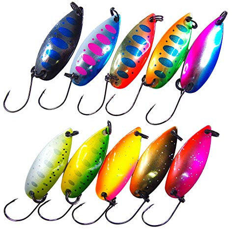 momolures Trout Fishing Spoon lure TIMO Native Color 2.8g 3.5g 4.2g Assort Set Forest MIU Style (2.8g - 10pcs Assort)