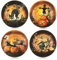 com-four® 4X Assiette décorative Halloween - Assiettes décoratives avec de Superbes Motifs - Bol à collation Halloween