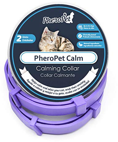 2 x Beruhigende Halsbänder - Pheromone Katzen. Anti-Stress Katzenhalsband: Lindern Stress, Angstlinderung, Markieren, Kratzen und andere problematische Verhaltensweisen. Verstellbares/wasserdichtes.