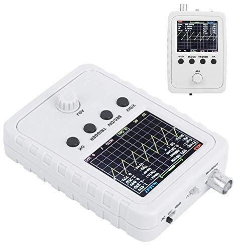 Fafeicy DC9V 12Bit Digitales Oszilloskop, 0-200 kHz Analoge Bandbreite, mit 2,4'' TFT-Farbdisplay, 15001K, 0-200KHz, 5mV / div-20mV / idv, mit Auto/Normal/Single Trigger-Modus