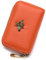 imeetu Porte-Cartes de crédit RFID, Petit Portefeuille en Cuir avec Fermeture éclair pour Femme (Orange)