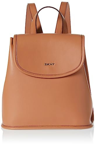 DKNY Damen Brook Kunstleder Large Flap Rucksack Cashew, Cashew, Large
