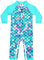 weVSwe Traje De Baño para Niños Pequeños UPF 50+ Protección Solar Tejido Reciclado Bebé Niña Una Pieza Manga Larga Rash Guard Escamas De Pez Verde 3 Años