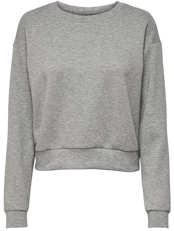 Only Play Damen Onplounge Ls On - Noos Sweatshirt, Light Grey Melange, XS EU