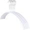 The Hanger Store 10 White Non Slip Rubber Coat Hangers, Metal Clothes Hangers Perfect for Knitwear, Jumpers