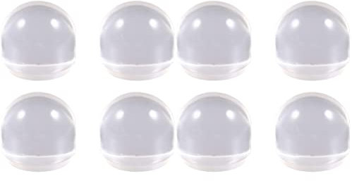HOMSFOU 8 Pcs Transparent Door Stop Acrylic Door Suction Stop Floor Mount Door Stop Door Knob Protector Plate Wall Guard Door Knob Magnetic Door Lock Durable Door Stopper Round Makeup