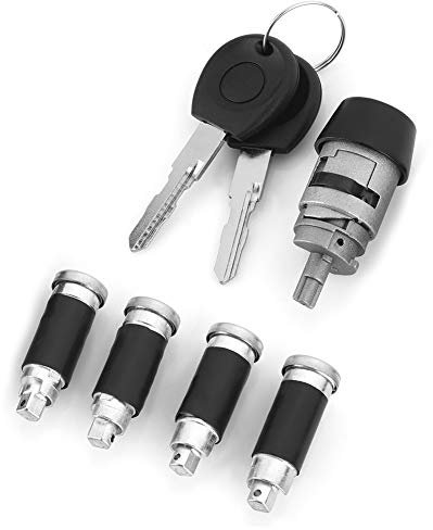Serrure d'allumage avec clé, kit de réparation de serrure de porte de voiture T4 Kit de serrure de démarrage, cylindre de serrure d'allumage et accessoires de clé, pour T4