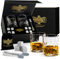 Whisiskey - Set di Bicchieri da Whisky - Set di Accessori per Whisky - Regalo Uomo - Set Include 2 Bicchieri in Vetro, Pinze, Sottobicchieri, 8 Cubetti di Ghiaccio Riutilizzabili - Regali per Uomini