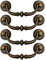 Vintage-Schrankgriff, 4 Stück 115 mm Schubladengriff, Küchenschrank-Griff, antiker Möbeltürgriff für Schlafzimmer-Kleiderschrank, Kommode, Schubladenschrank (Messing)