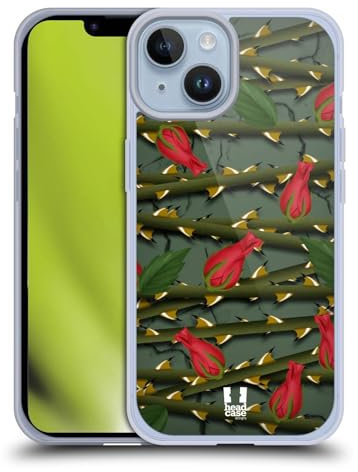 Head Case Designs Écarlate Roses Coque en Gel [Protection de Qualité Militaire] Compatible avec Apple iPhone 14