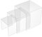 Sezanrpt Square Regal Risers 3pcs, Acryl Dessert Table Display Set, Clear Acryl Showcase Collectibles Display Regal für Cupcake, Spielzeug, Uhren, Tischdekorationen - 10x12.7x15.2CM