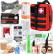 IFAK Med Kit Trauma Refill Kit Pack | Vented Chest Seal | Israeli Bandage | CAT Tourniquet | Splint | Compressed Gauze | Bandages | First Aid Kit EMT Bleeding Control Pack for Camping Hiking (Red)