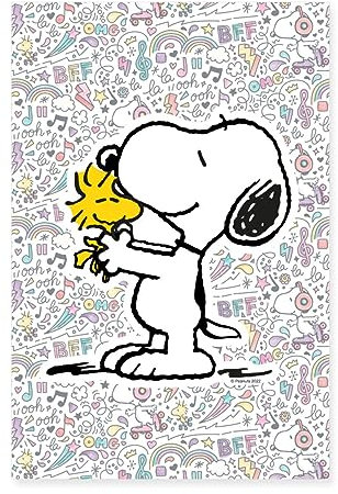 Spreadshirt Peanuts Snoopy Und Woodstock Poster 40x60 cm, One size, Weiß