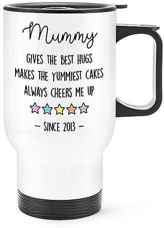 Gift Base Tazza da viaggio personalizzata con 5 stelle, con manico